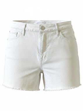 SEVEN7 white stretch denim cut off shorts size 16